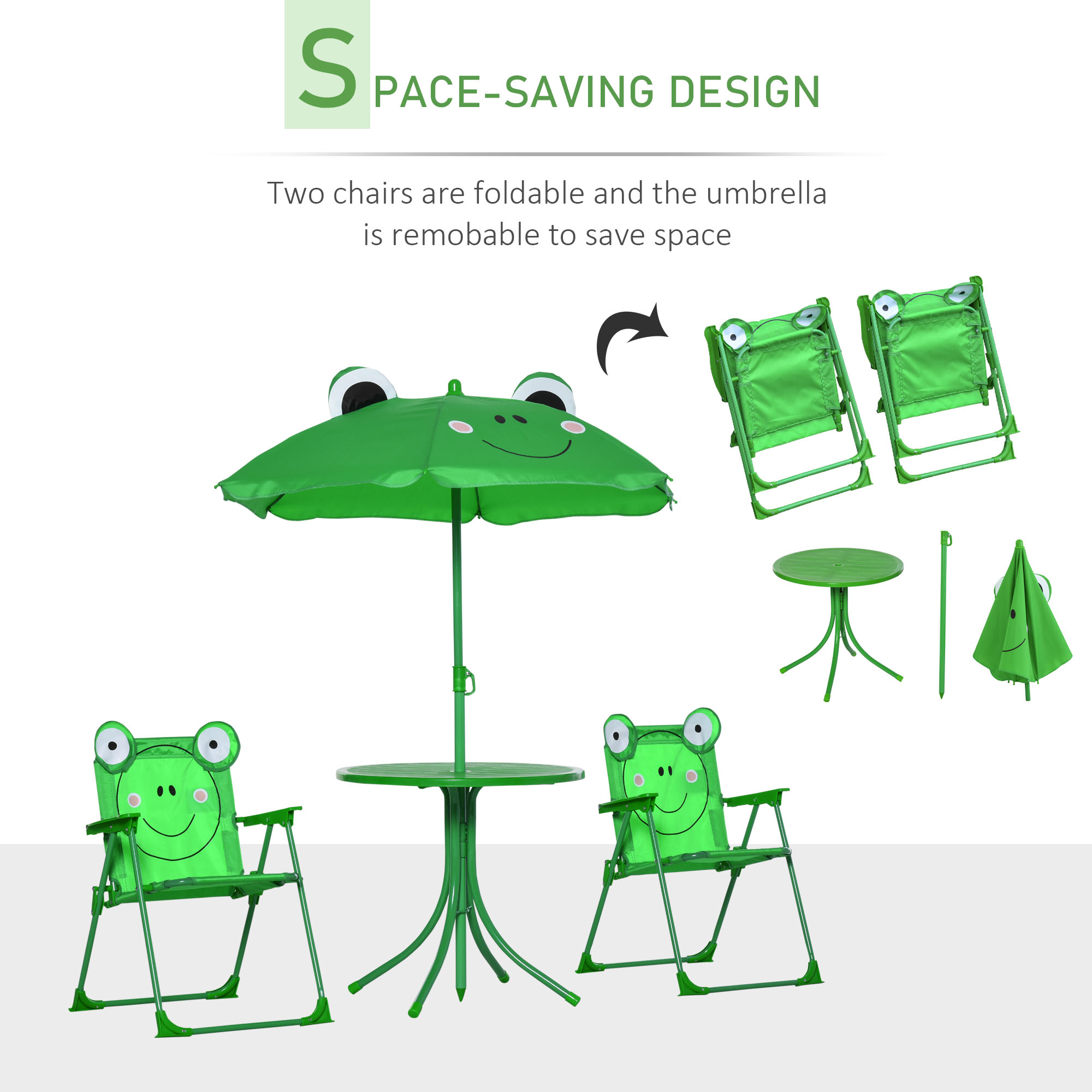 Fun Portable Kids Folding Tabl - Kids Outdoor Table And Chairs With Umbrella ulasan dan harga