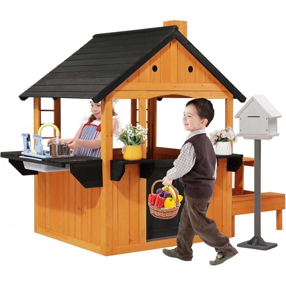 MOR Kids Outdoor Playhouse wit - Kids Outdoor Wooden Table ulasan dan harga