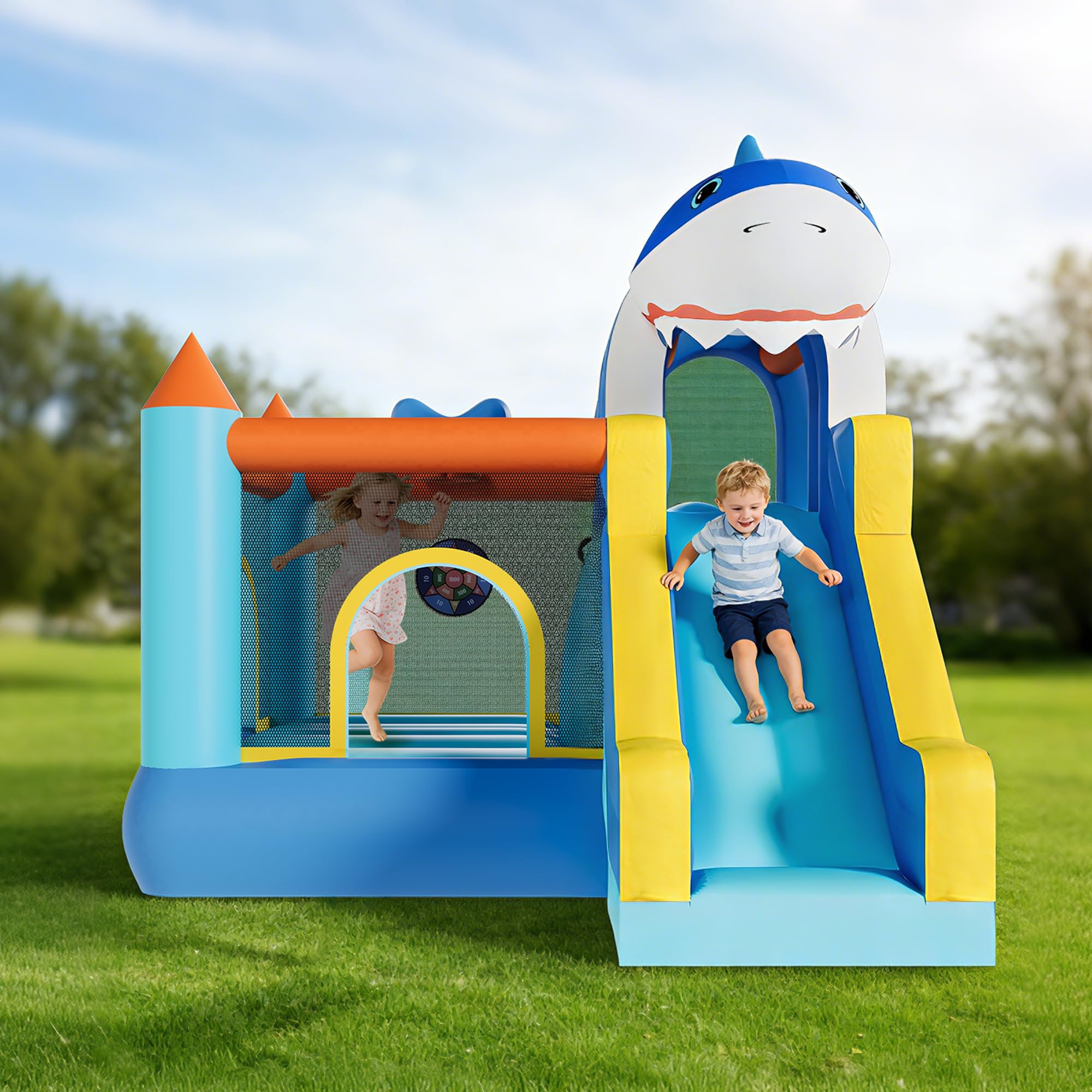 Inflatable Bounce House With S - Kids Outdoor Bounce House ulasan dan harga