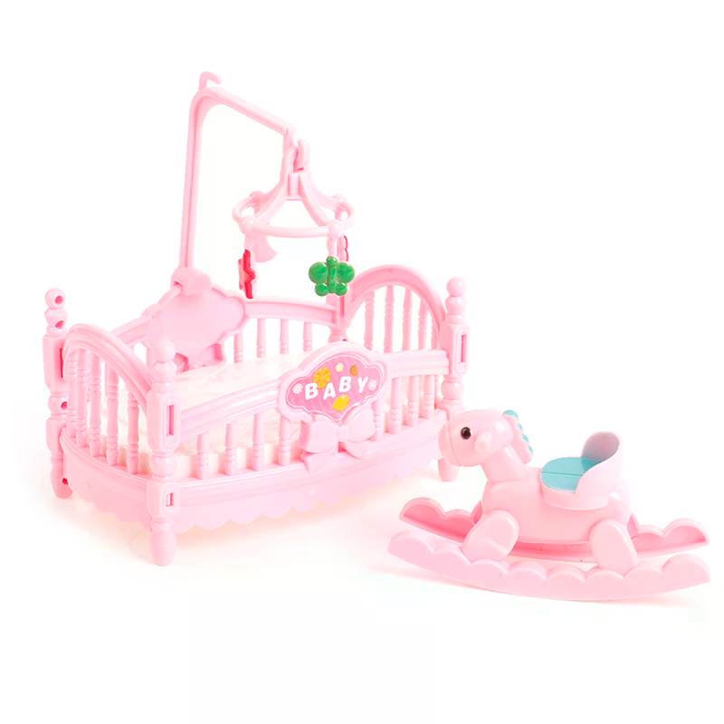 Miniature Crib Wooden Horse Se - Kids Outdoor Table And Chairs With Umbrella ulasan dan harga