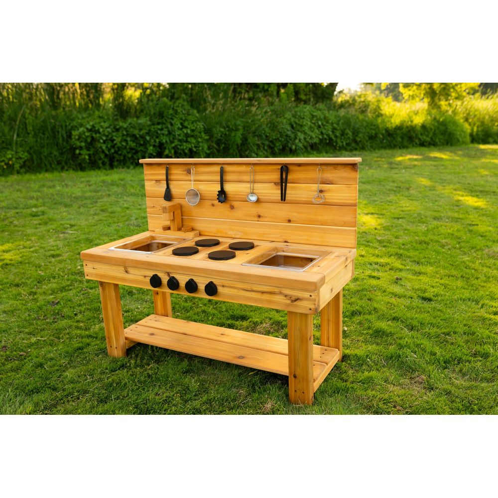 Toys XL Cedar Outdoor Mud Kitc - Kids Outdoor Mud Table ulasan dan harga