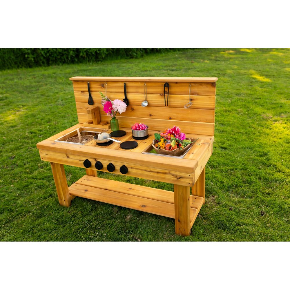 Toys XL Cedar Outdoor Mud Kitc - Kids Outdoor Mud Table ulasan dan harga