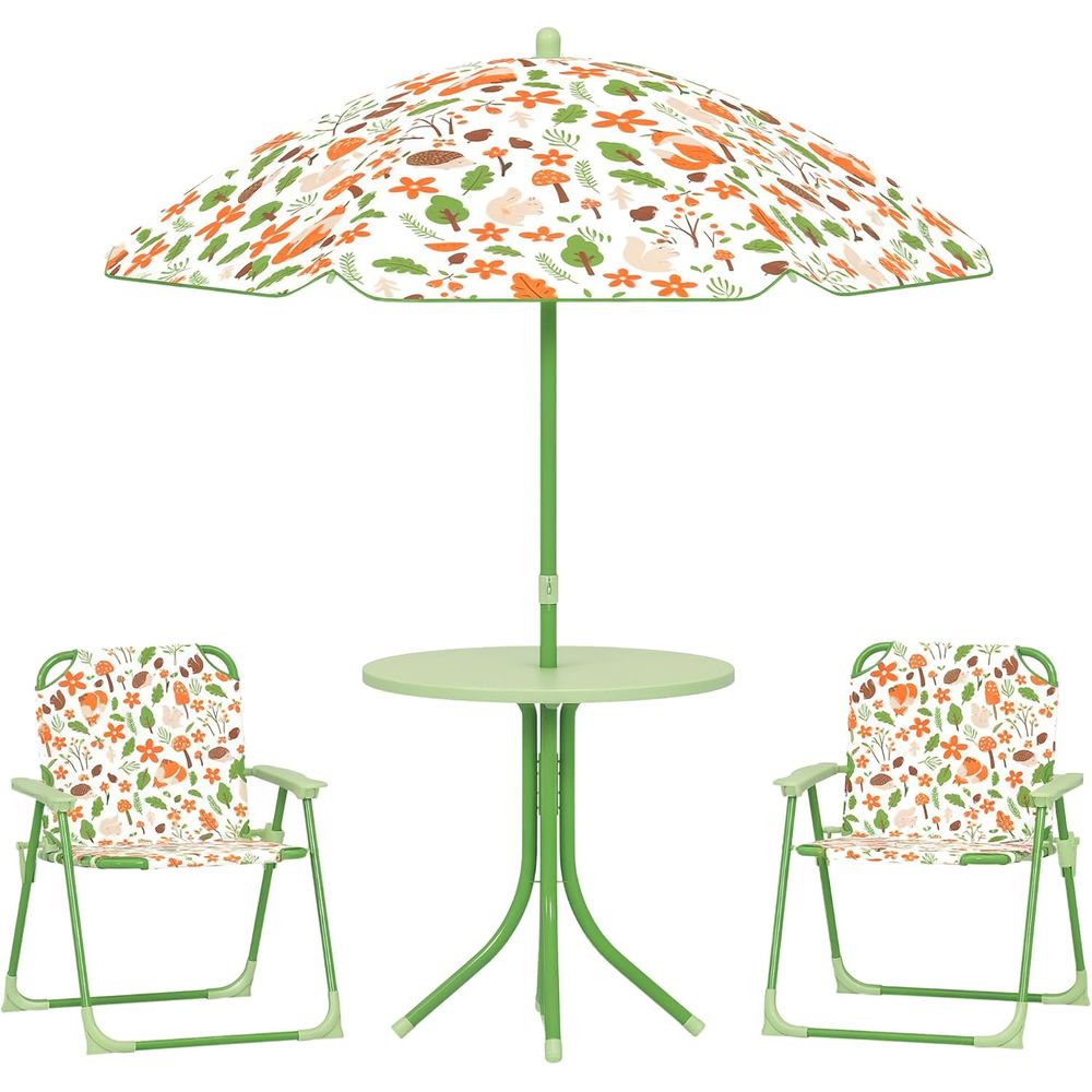 Green Outdoor Kids Picnic Tabl - Kids Outdoor Table And Chairs With Umbrella ulasan dan harga