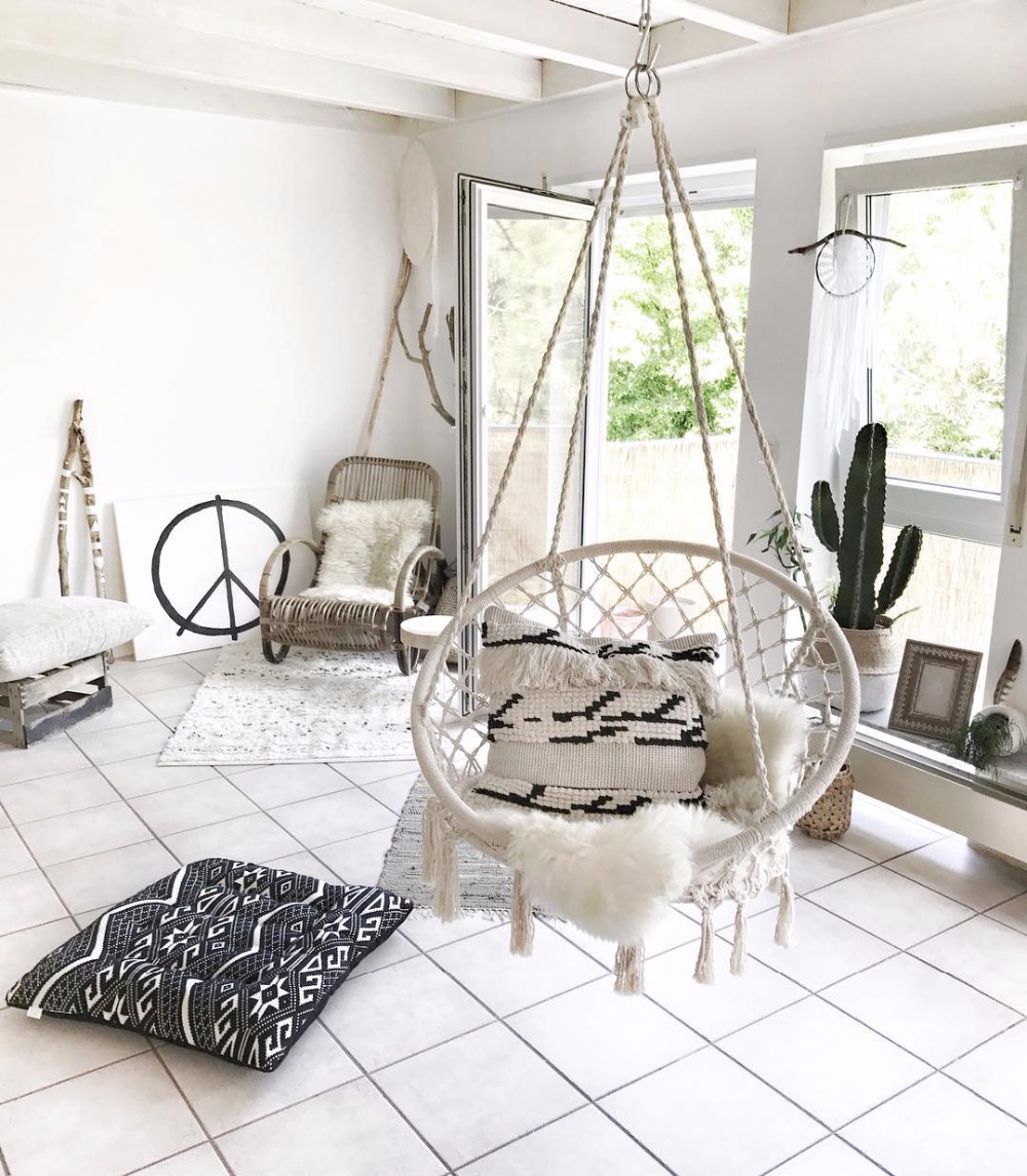 2025 Nordic Garden Handmade Kn - Kids Outdoor Hanging Chair ulasan dan harga