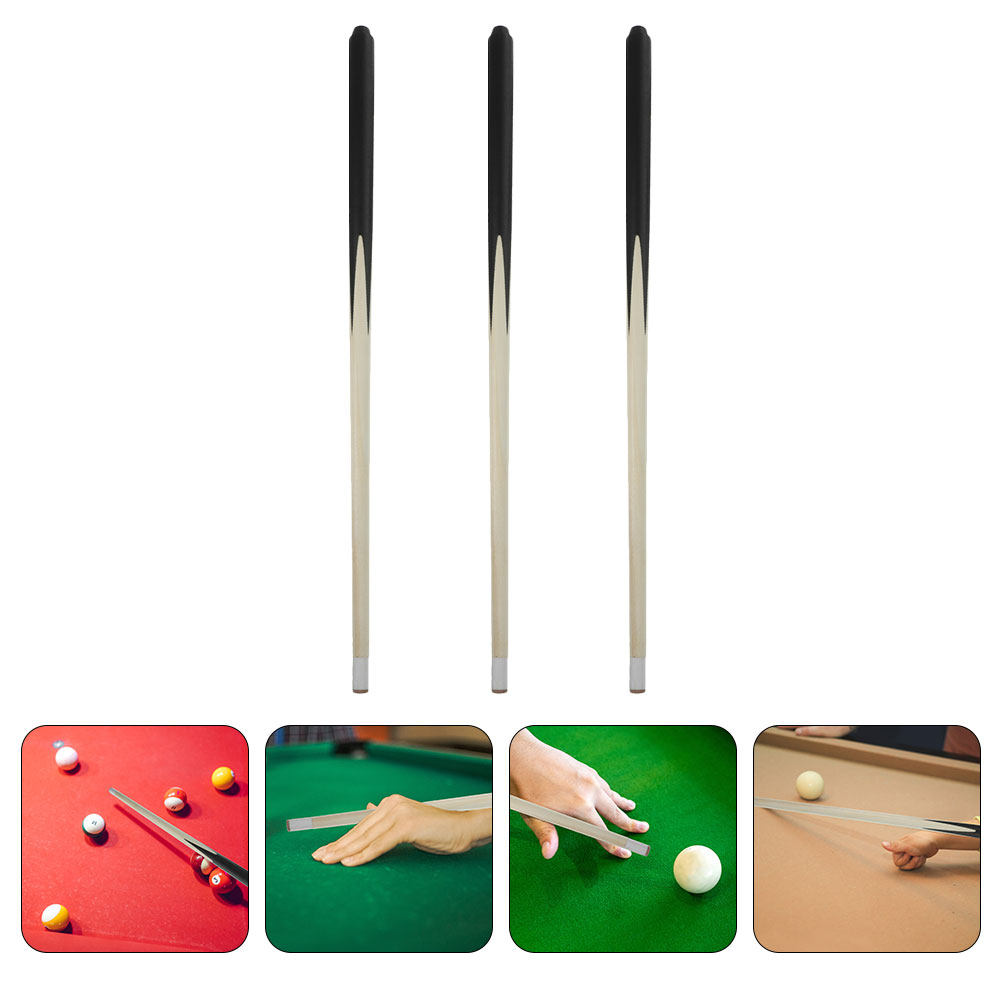 3Pcs Mini Pool Cue Short Woode - Kids Outdoor Wooden Table ulasan dan harga