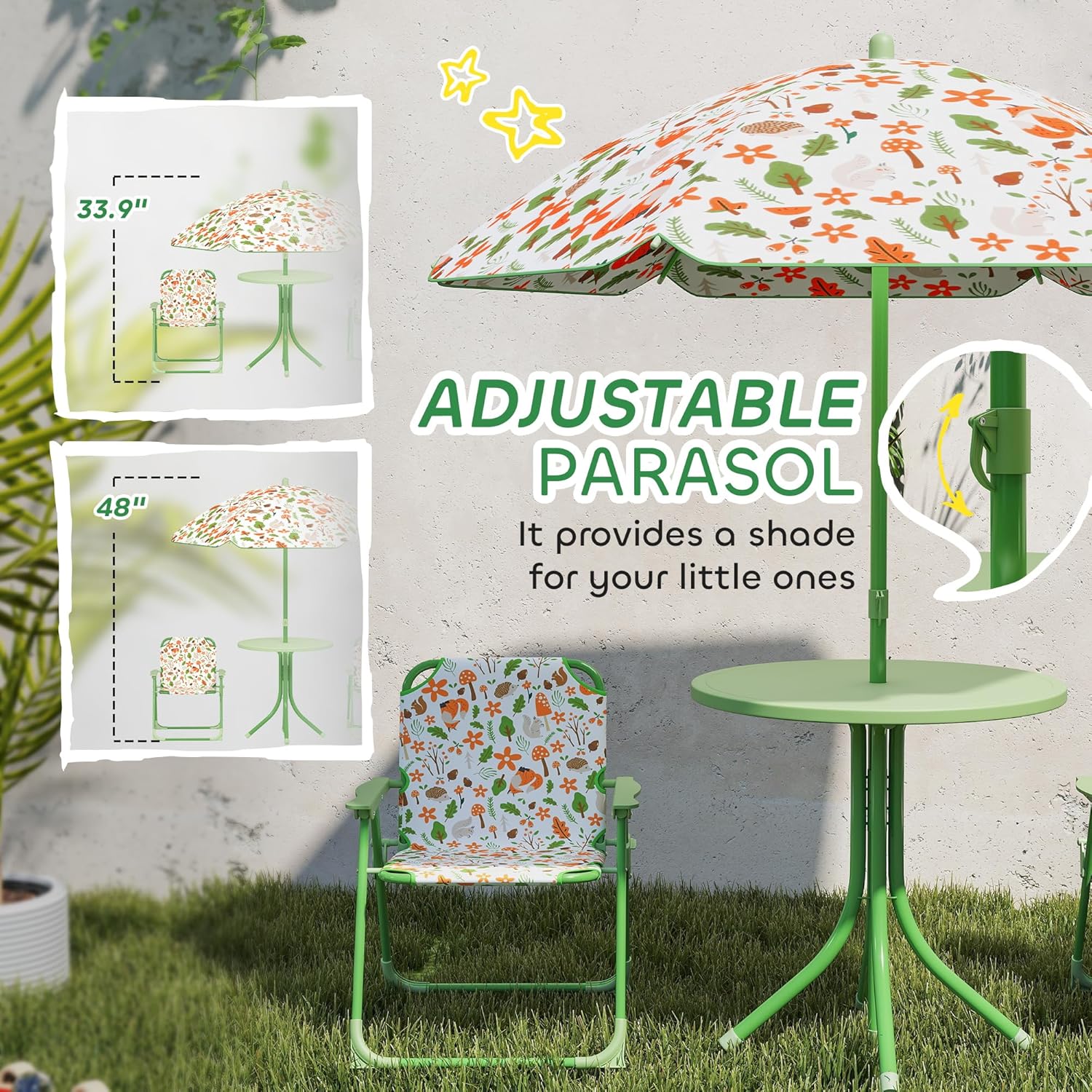 Kids Picnic Table and Chair Se - Kids Outdoor Table And Chairs With Umbrella ulasan dan harga