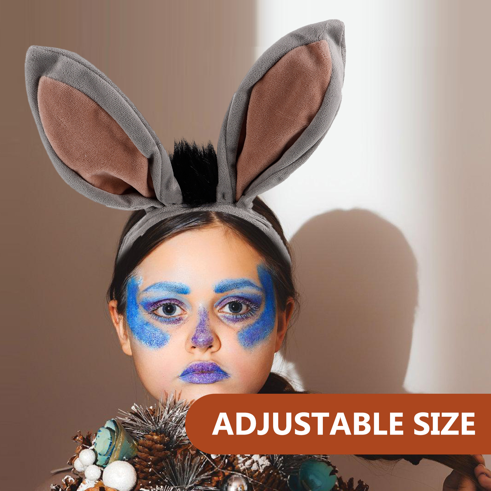 Donkey Ears Headband Tail Set  - Kids Outdoor Zoo ulasan dan harga